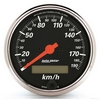 3-1/8" SPEEDOMETER, 0-190 KM/H, DESIGNER BLACK